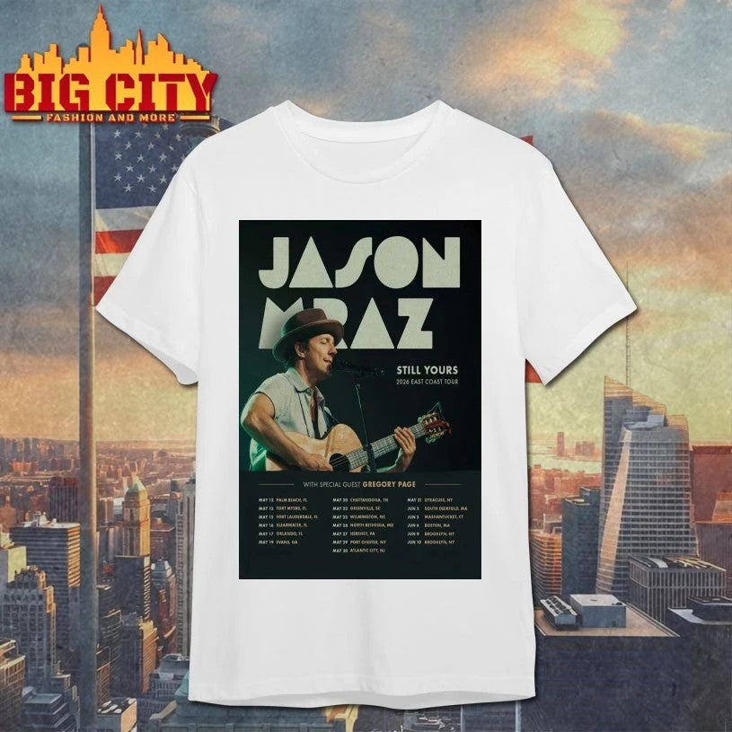 Original Jason Mraz East Coast Tour 26 Poster - Adult & Kids T-Shirts, Sweatshirts & Hoodies apparel design preview 1