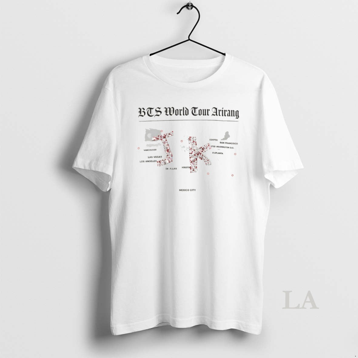Original Jungkook Bts World Tour Arirang Jk Map 2026 - Adult & Kids T-Shirts, Sweatshirts & Hoodies apparel design preview 1