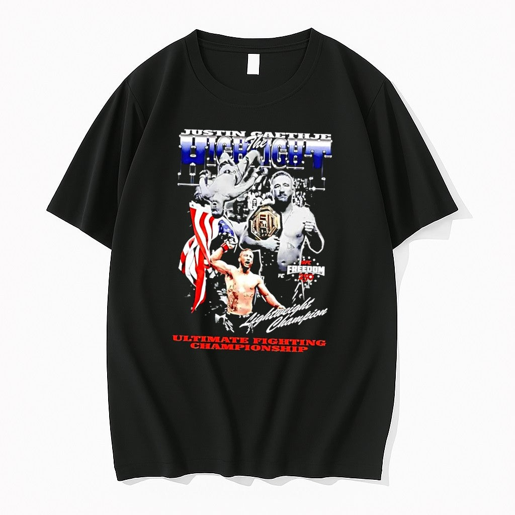 Original Justin Gaethje Highlight The Fight Ufc - Adult & Kids T-Shirts, Sweatshirts & Hoodies apparel design preview 1