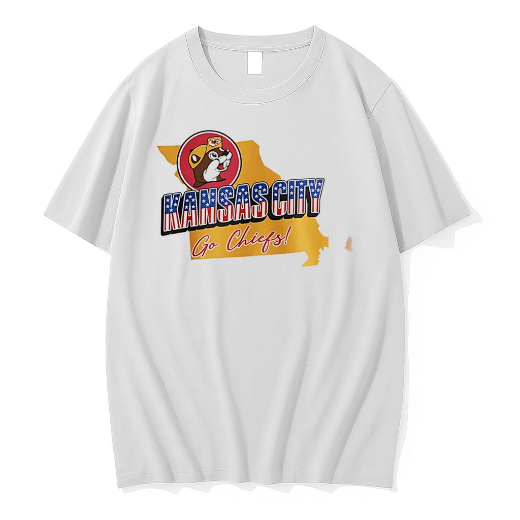 Original Kansas City Chiefs Buc Ees Go Patriotic - Adult & Kids T-Shirts, Sweatshirts & Hoodies apparel design preview 1