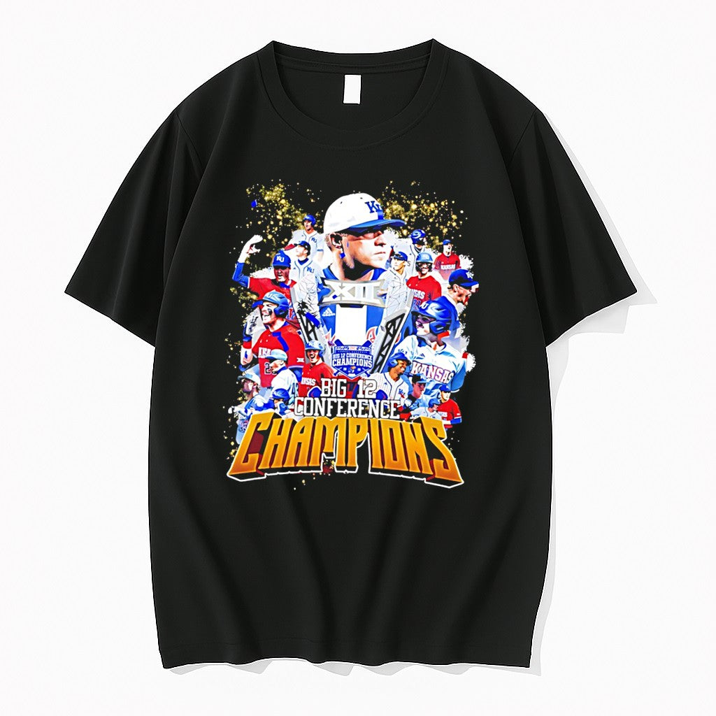 Original Kansas Jayhawks 2026 Big 12 Conference - Adult & Kids T-Shirts, Sweatshirts & Hoodies apparel design preview 1