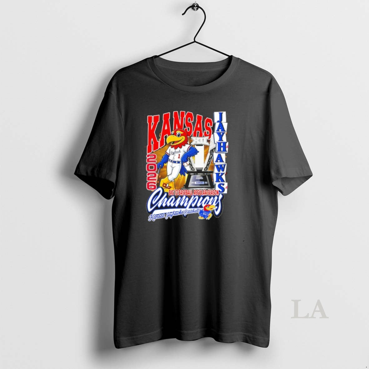 Original Kansas Jayhawks Baseball Big 12 Regular - Adult & Kids T-Shirts, Sweatshirts & Hoodies apparel design preview 1
