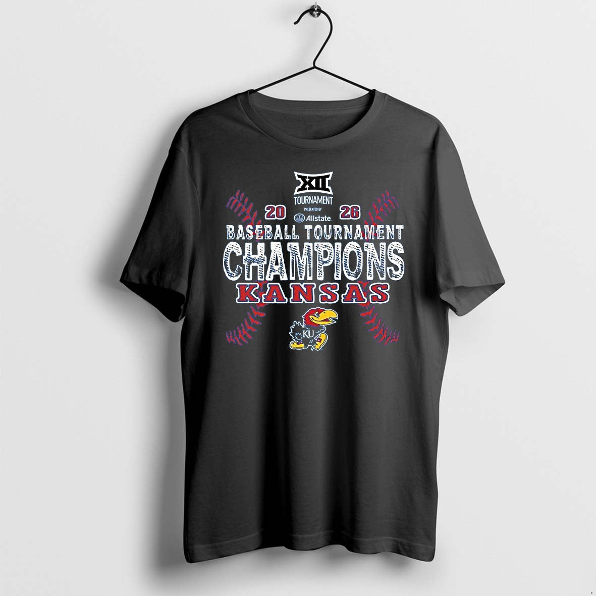 Original Kansas Jayhawks Big 12 Baseball Tournament - Adult & Kids T-Shirts, Sweatshirts & Hoodies apparel design preview 1