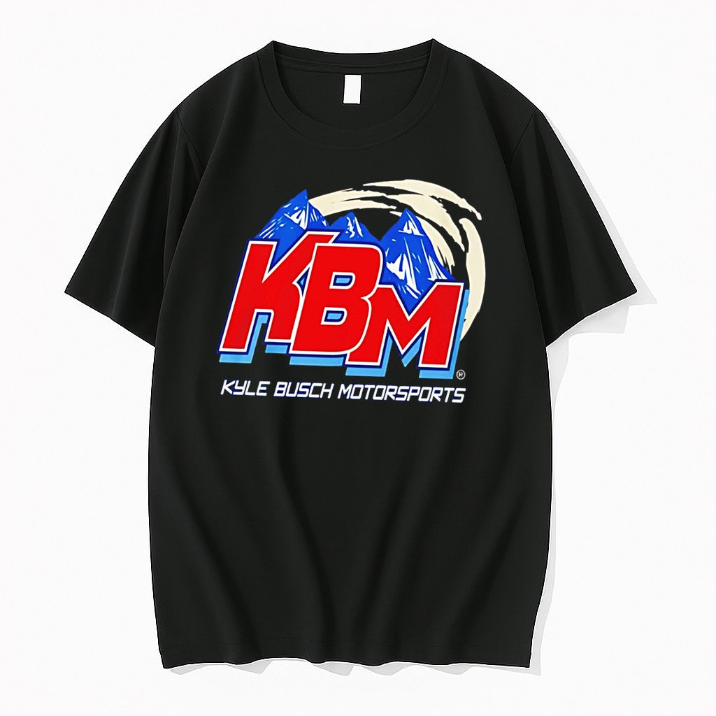 Original Kbm Kyle Busch Motorsports Mountain Logo - Adult & Kids T-Shirts, Sweatshirts & Hoodies apparel design preview 1