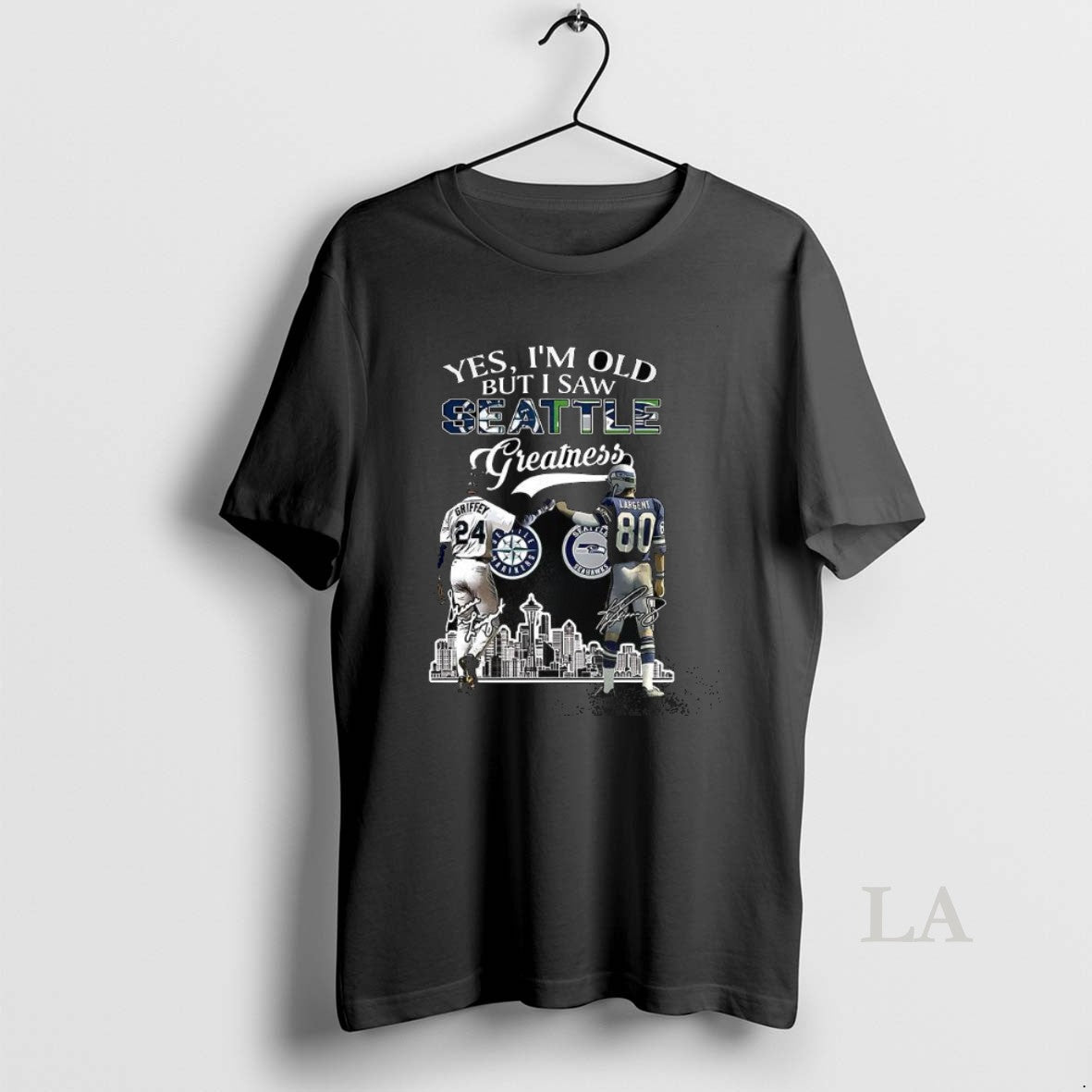 Original Ken Griffey Jr And Steve Largent Yes Im Old - Adult & Kids T-Shirts, Sweatshirts & Hoodies apparel design preview 1