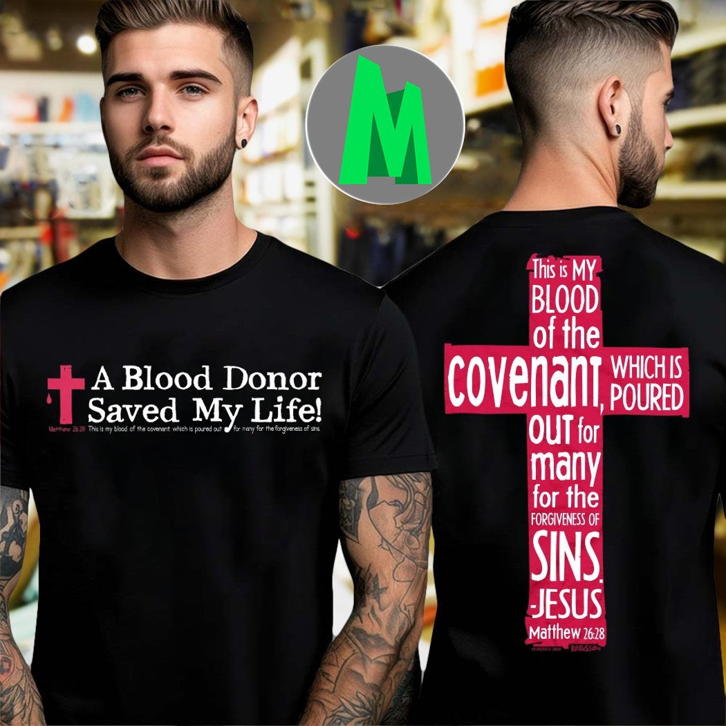Original Kerusso A Blood Donor Saved My Life - Adult & Kids T-Shirts, Sweatshirts & Hoodies apparel design preview 1