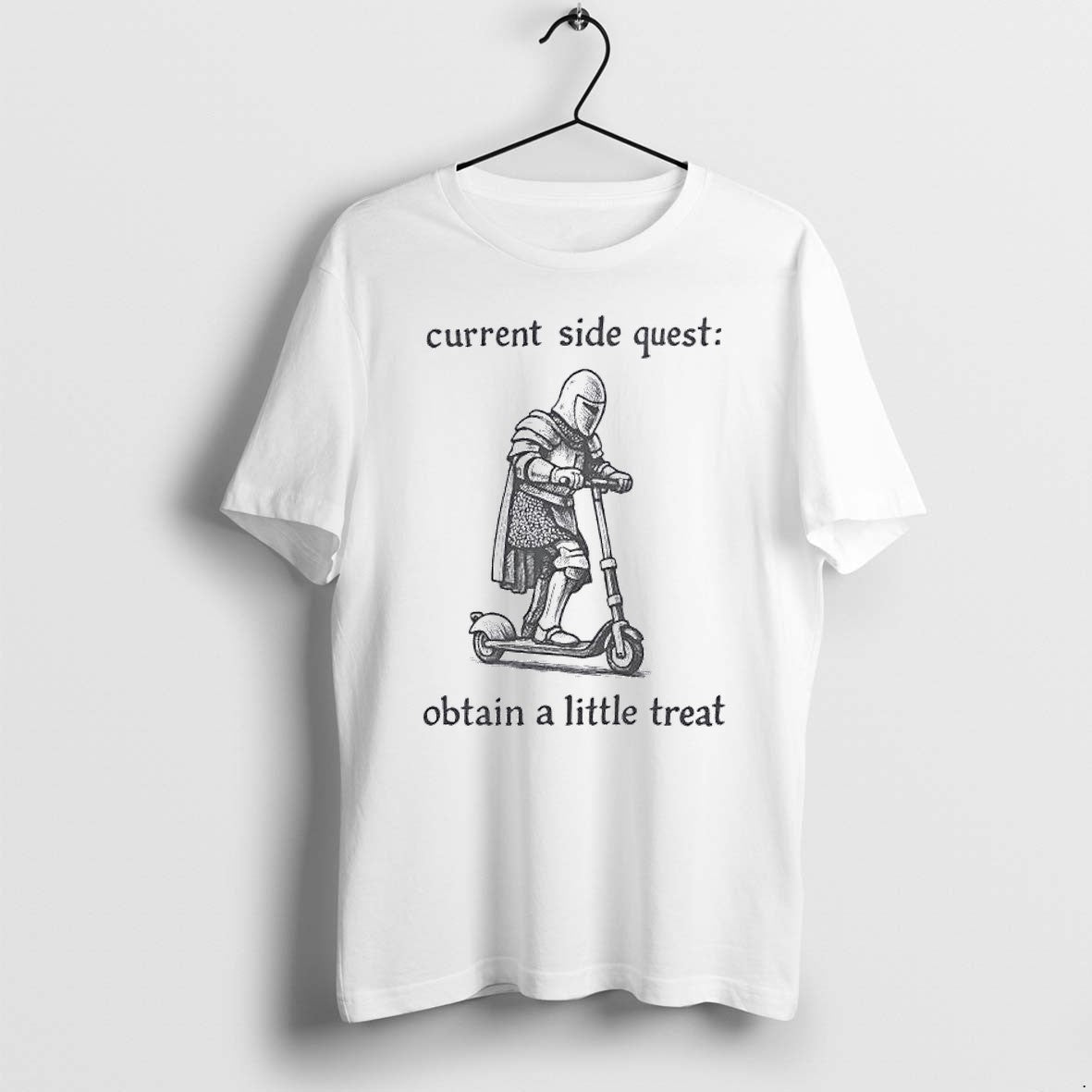 Original Knights Current Side Quest Obtain A Little - Adult & Kids T-Shirts, Sweatshirts & Hoodies apparel design preview 1
