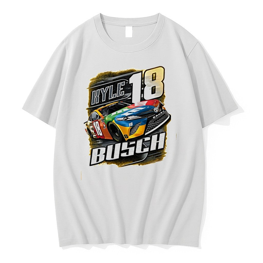 Original Kyle Busch 18 Nascar Racing Graphic Vintage - Adult & Kids T-Shirts, Sweatshirts & Hoodies apparel design preview 1