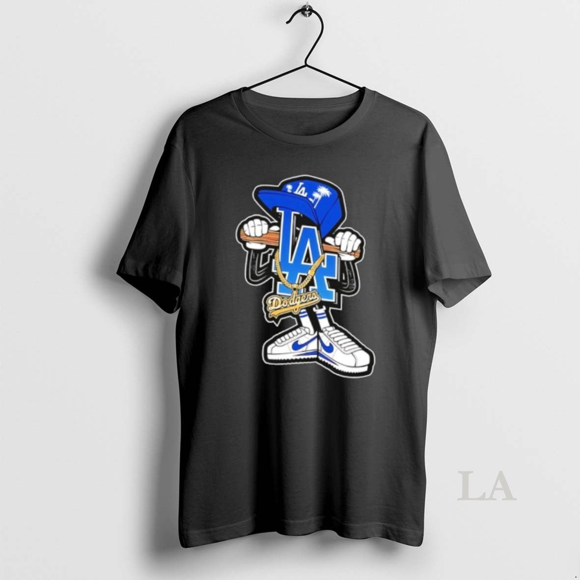 Original La Dodgers Palm Trees Logo Gold Chain - Adult & Kids T-Shirts, Sweatshirts & Hoodies apparel design preview 1
