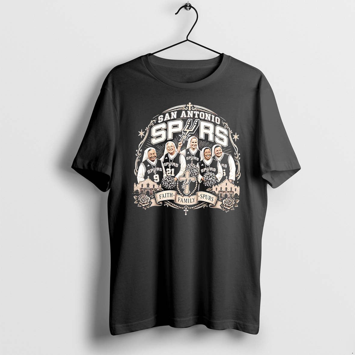 Original Las Monjas De San Antonio Spurs Catholic - Adult & Kids T-Shirts, Sweatshirts & Hoodies apparel design preview 1