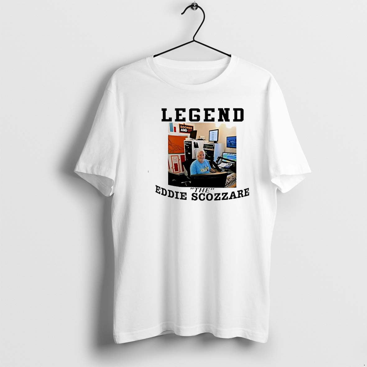 Original Legend Eddie Scozzare Boomer And Gio Radio - Adult & Kids T-Shirts, Sweatshirts & Hoodies apparel design preview 1