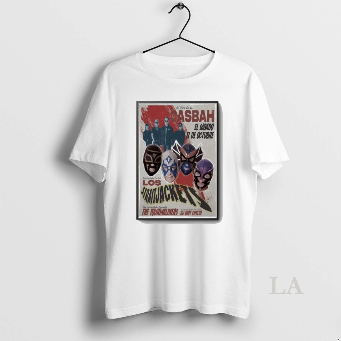 Original Los Straitjackets With The Tourmaliners Oct - Adult & Kids T-Shirts, Sweatshirts & Hoodies apparel design preview 1