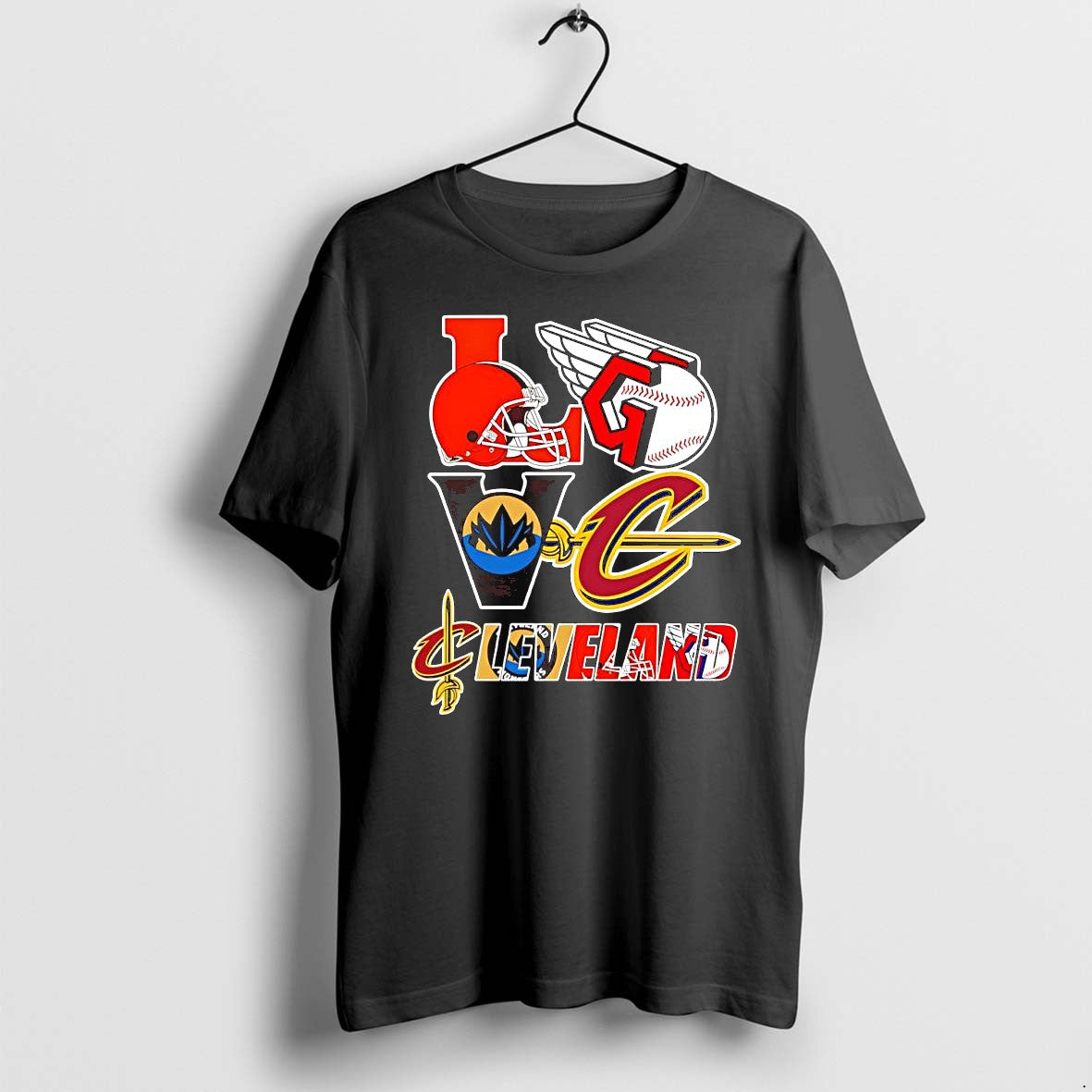 Original Love Cleveland Sport Teams Browns Guardians - Adult & Kids T-Shirts, Sweatshirts & Hoodies apparel design preview 1