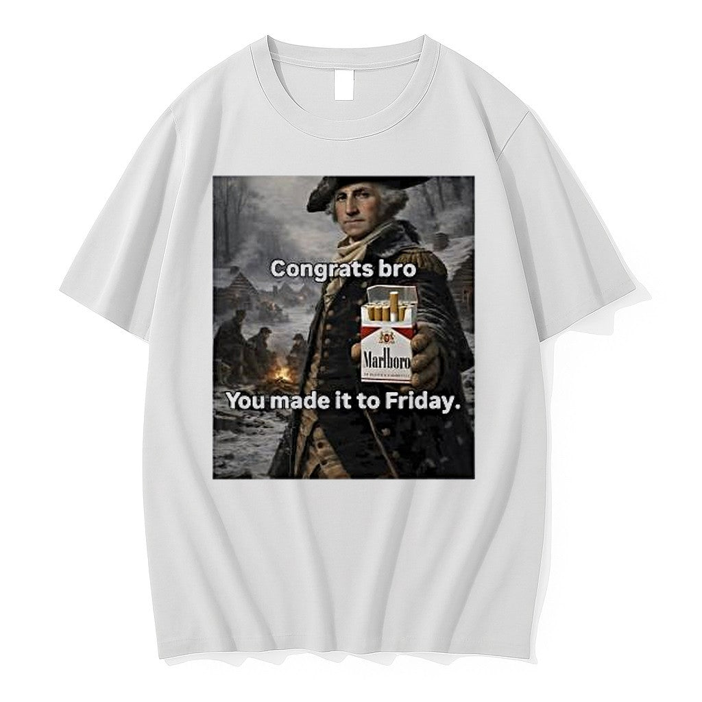Original Marlboro Congrats Bro You Made It To Friday - Adult & Kids T-Shirts, Sweatshirts & Hoodies apparel design preview 1