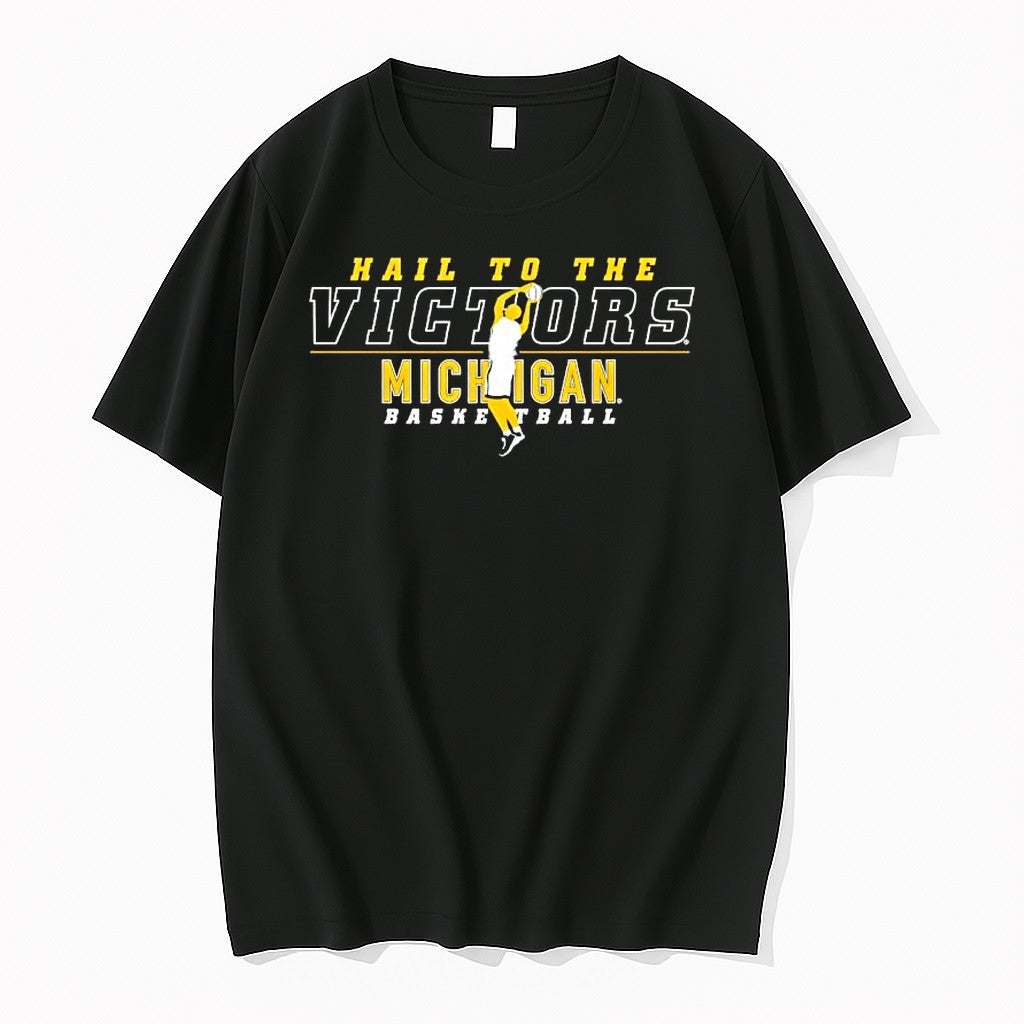 Original Michigan Wolverines Basketball Hail To The - Adult & Kids T-Shirts, Sweatshirts & Hoodies apparel design preview 1