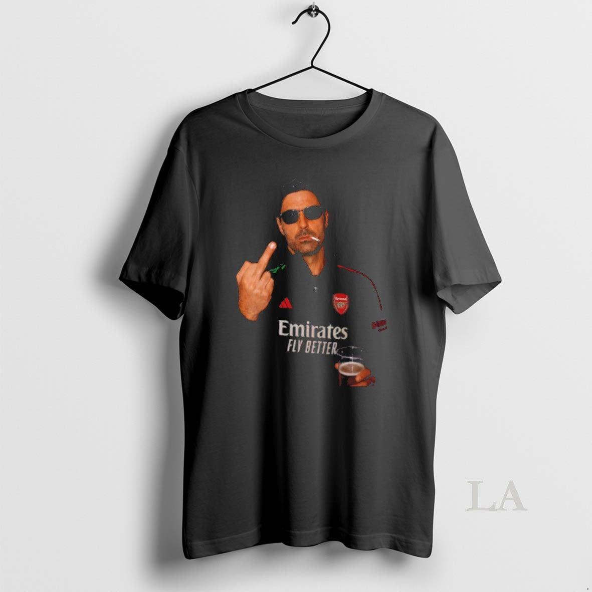 Original Mikel Arteta Arsenal Coach Smooking Middle - Adult & Kids T-Shirts, Sweatshirts & Hoodies apparel design preview 1