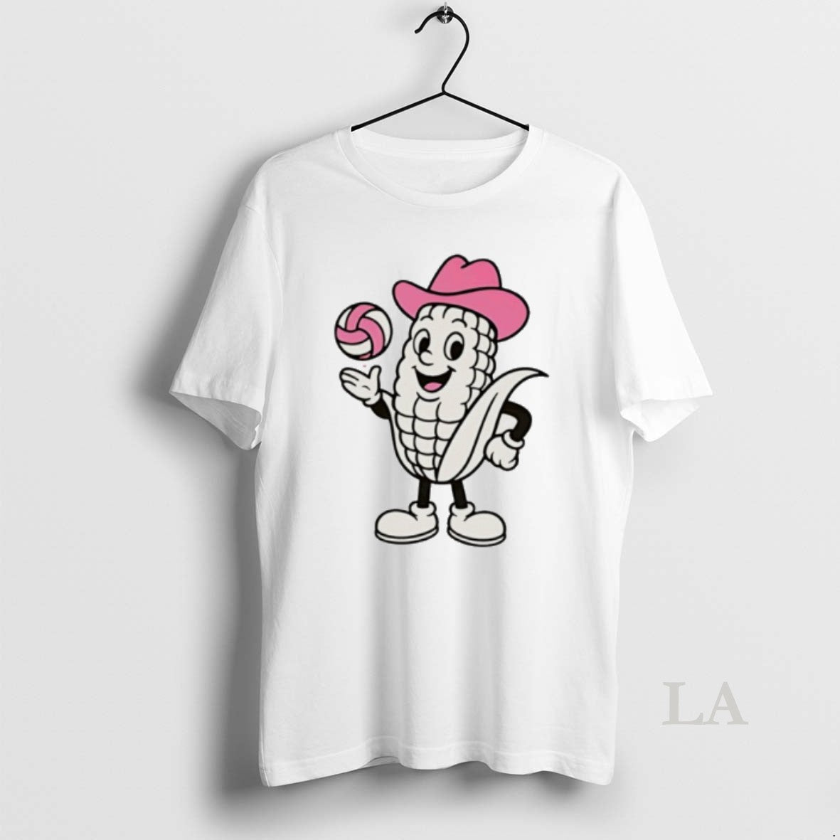 Original Nebraska Huskers Pink Volleyball Mascot - Adult & Kids T-Shirts, Sweatshirts & Hoodies apparel design preview 1
