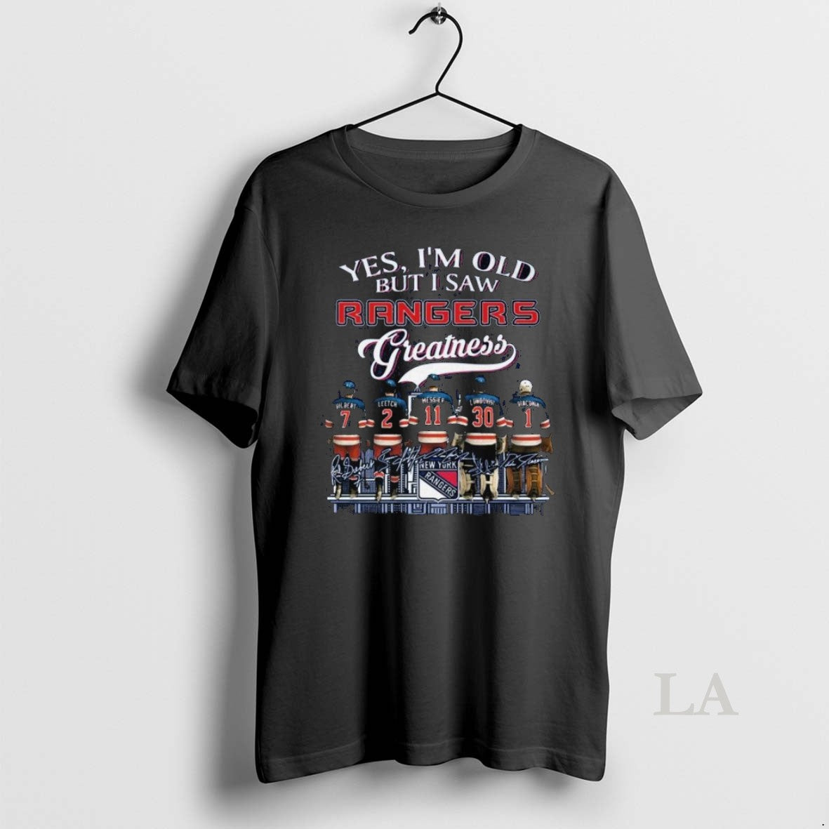Original New York Rangers Yes Im Old But I Saw - Adult & Kids T-Shirts, Sweatshirts & Hoodies apparel design preview 1