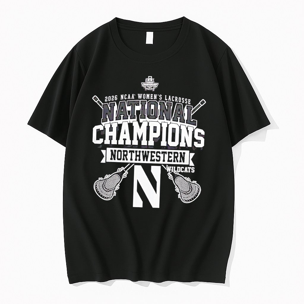 Original Northwestern Wildcats Ncaa Womens Lacrosse - Adult & Kids T-Shirts, Sweatshirts & Hoodies apparel design preview 1