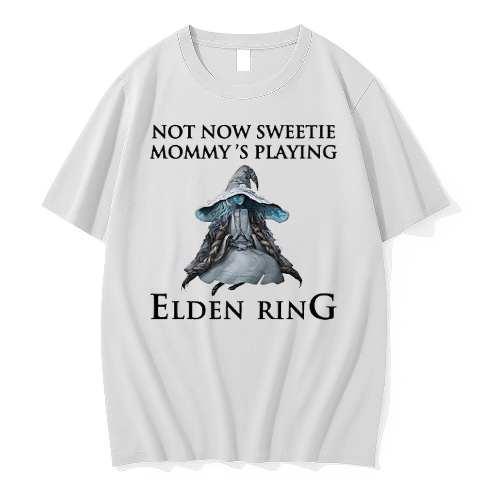 Original Not Now Sweetie Mommys Playing A Video Game - Adult & Kids T-Shirts, Sweatshirts & Hoodies apparel design preview 1