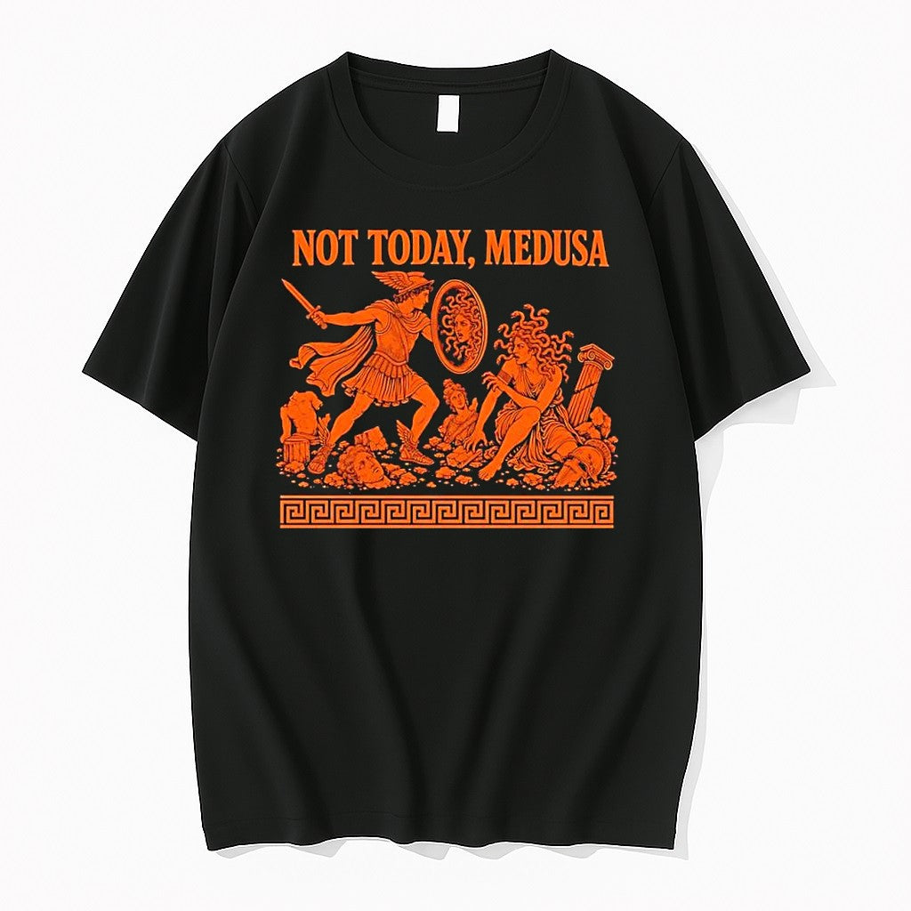 Original Not Today Medusa Perseus Greek Mythology - Adult & Kids T-Shirts, Sweatshirts & Hoodies apparel design preview 1