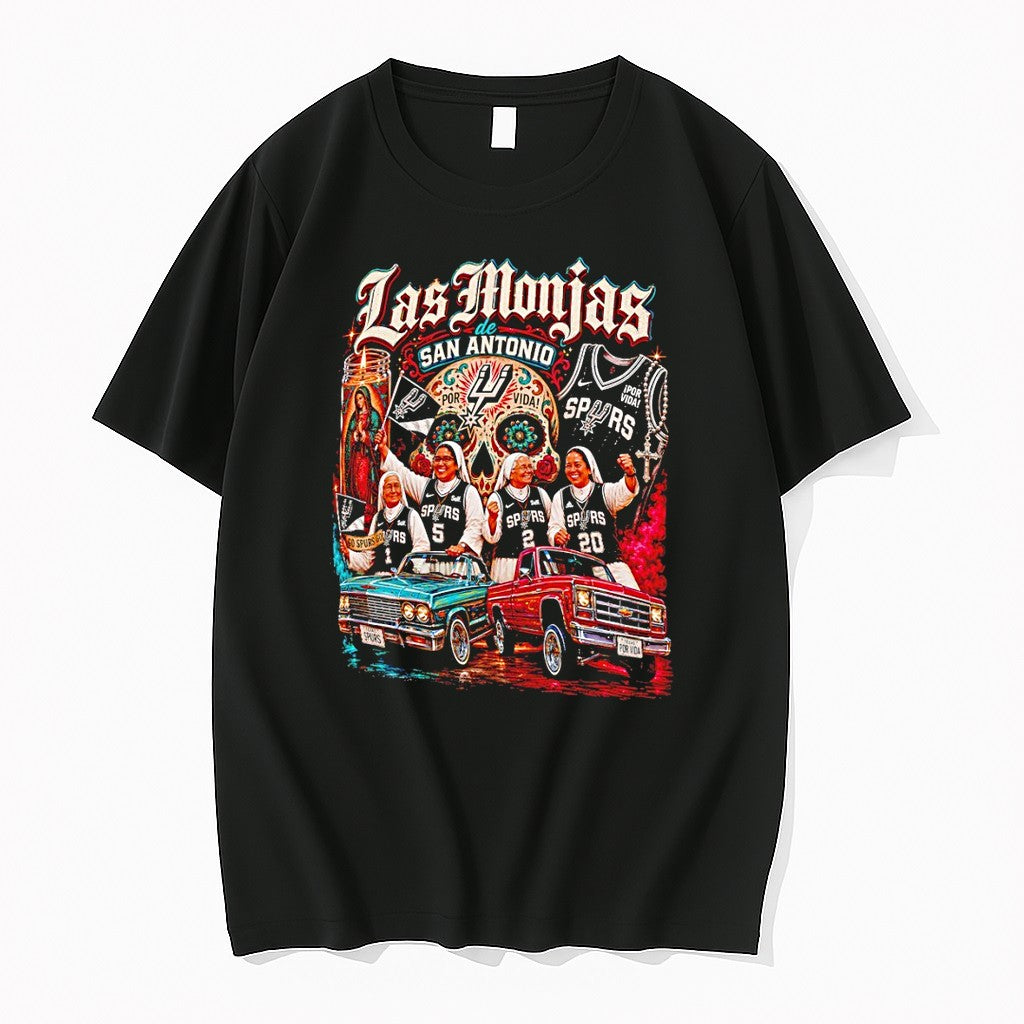 Original Nun Puro Corazon Fight San Antonio Spurs - Adult & Kids T-Shirts, Sweatshirts & Hoodies apparel design preview 1