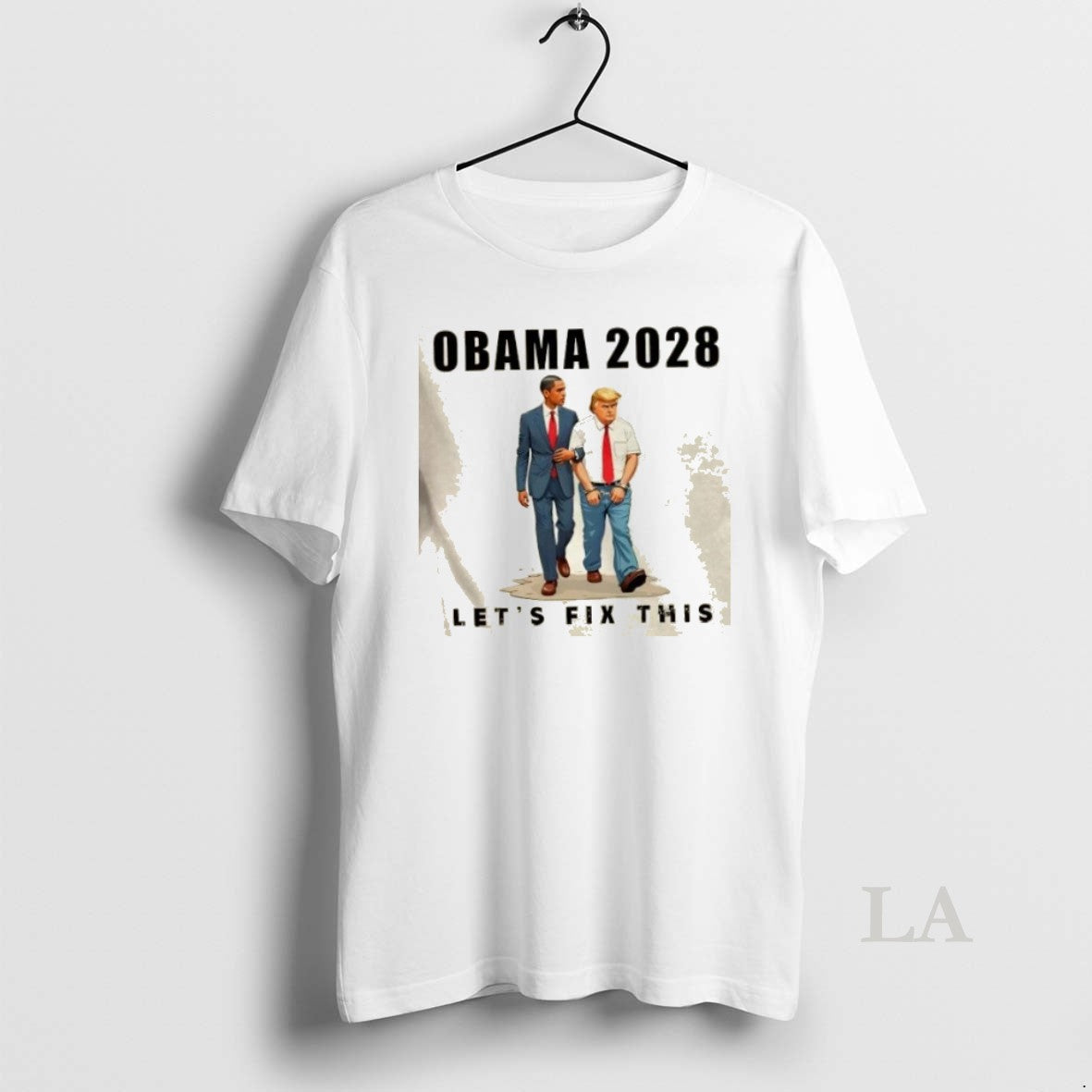 Original Obama 2028 Lets Fix This Trump Jail - Adult & Kids T-Shirts, Sweatshirts & Hoodies apparel design preview 1