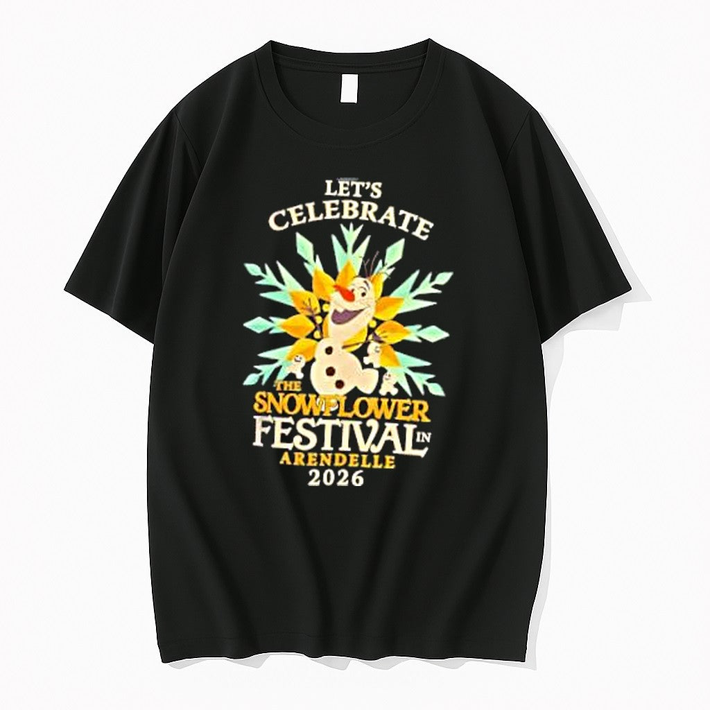 Original Olaf Lets Celebrate The Snowflower Festivaln - Adult & Kids T-Shirts, Sweatshirts & Hoodies apparel design preview 1