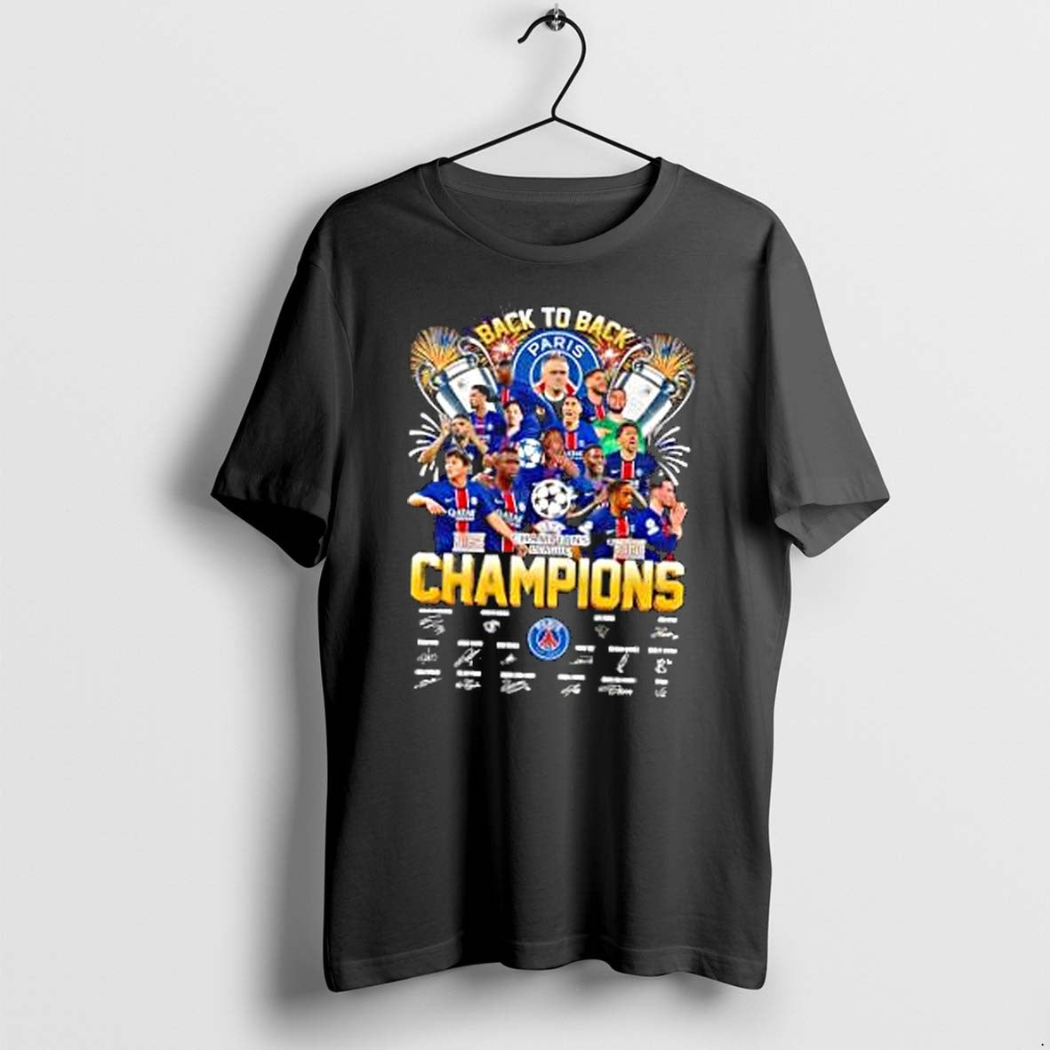 Original Paris Saint Germain Back To Champins League - Adult & Kids T-Shirts, Sweatshirts & Hoodies apparel design preview 1