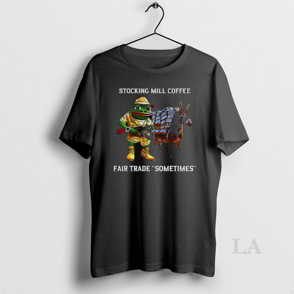 Original Pepe The Frog Stocking Mill Coffee Fair - Adult & Kids T-Shirts, Sweatshirts & Hoodies apparel design preview 1
