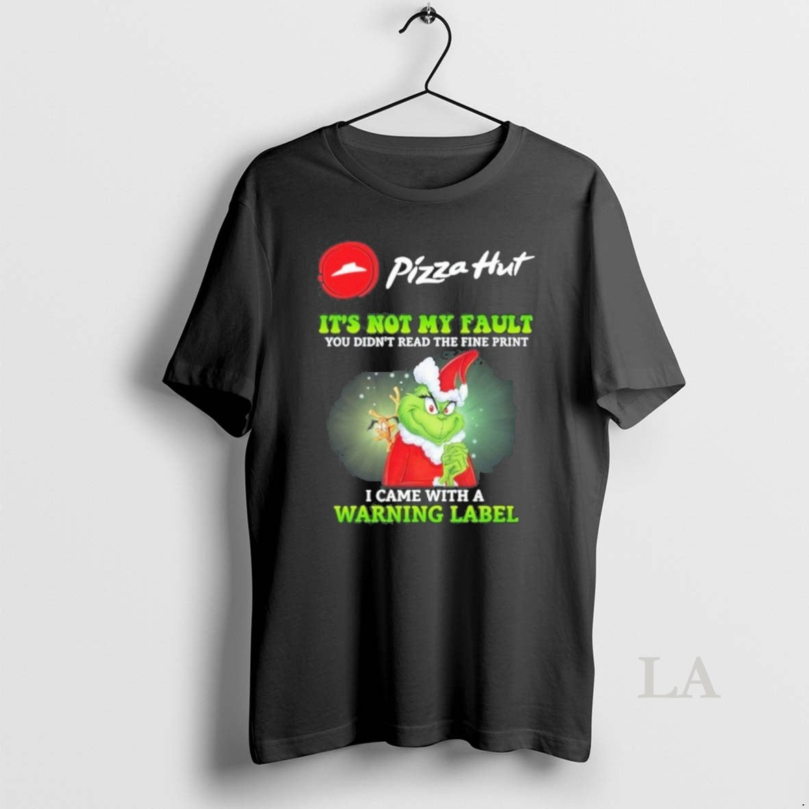 Original Pizza Hut Santa Grinch Its Not My Fault I - Adult & Kids T-Shirts, Sweatshirts & Hoodies apparel design preview 1