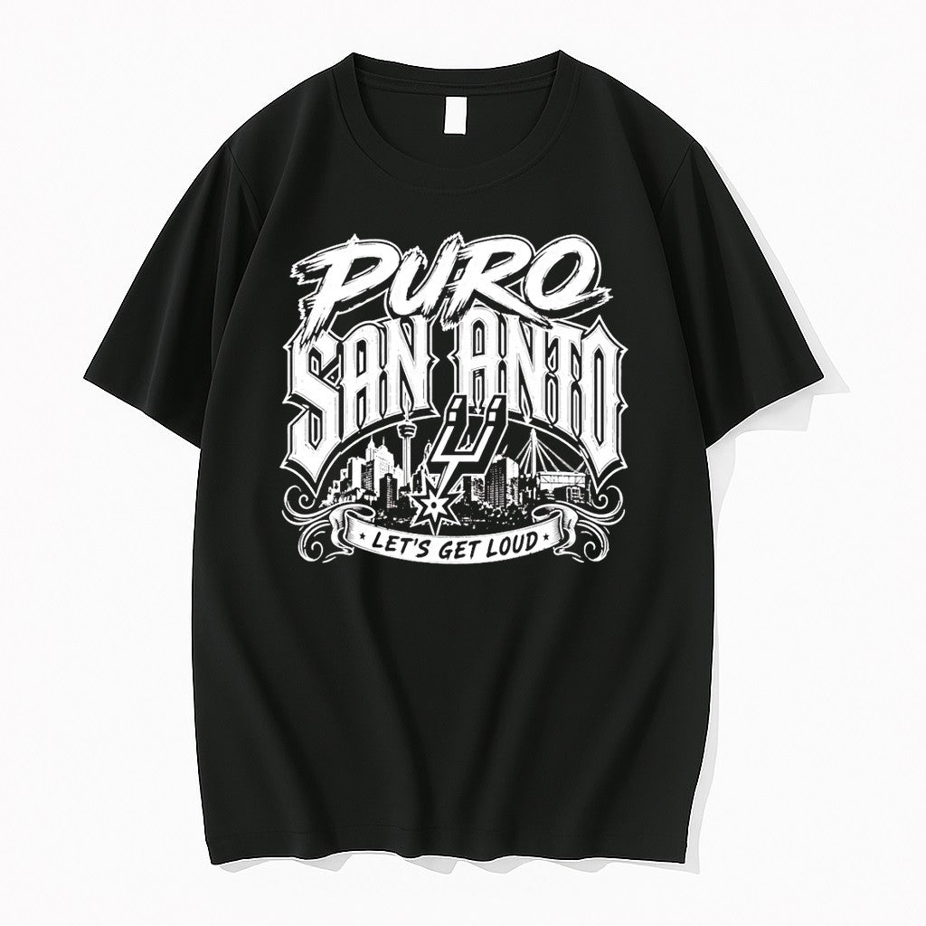 Original Puro San Anto Spurs Lets Get Loud Jpg - Adult & Kids T-Shirts, Sweatshirts & Hoodies apparel design preview 1