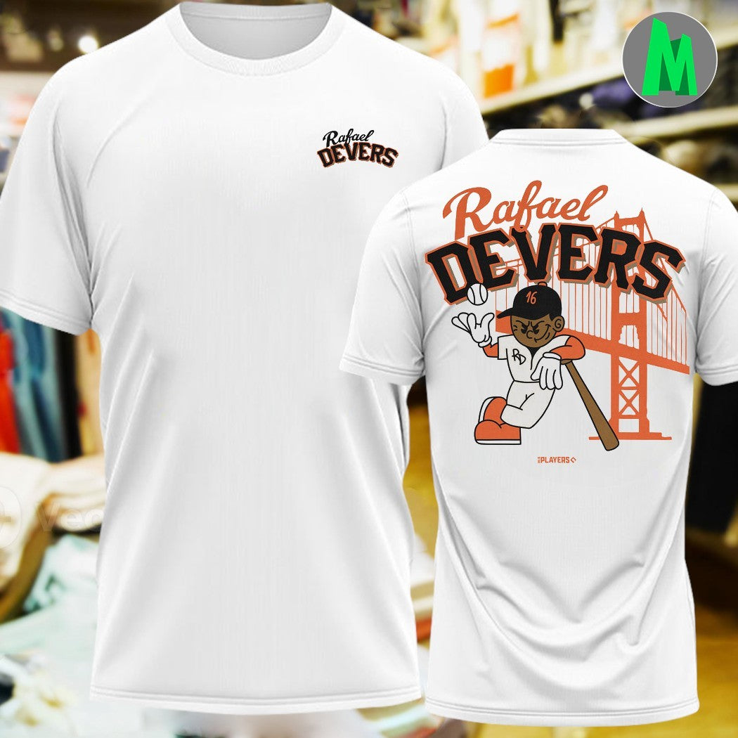 Original Rafael Devers San Francisco Baseball Cartoon - Adult & Kids T-Shirts, Sweatshirts & Hoodies apparel design preview 1
