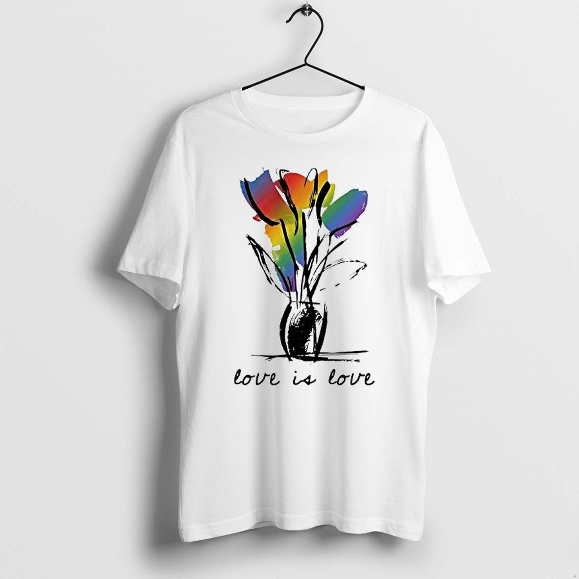 Original Rainbow Tulip Love Is Gay Pride Jpg - Adult & Kids T-Shirts, Sweatshirts & Hoodies apparel design preview 1