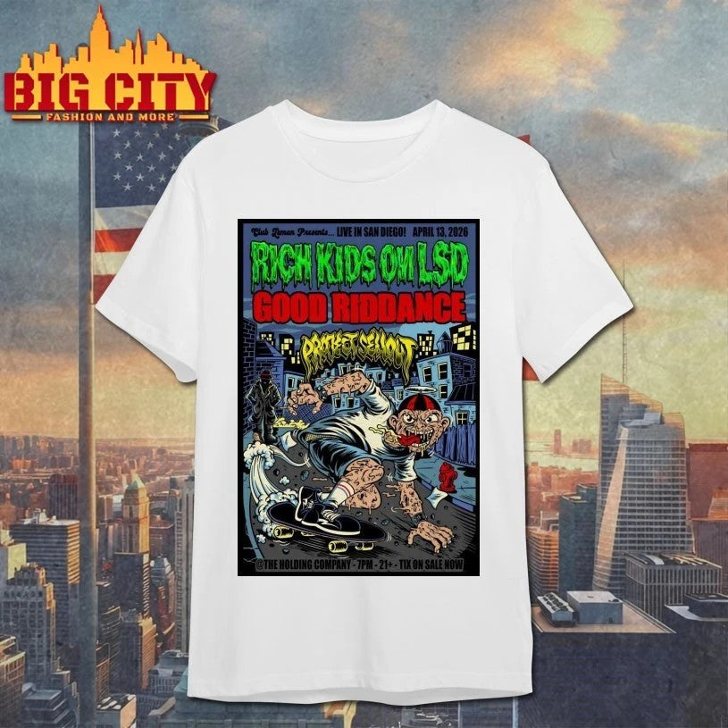 Original Rich Kids On LSD In San Diego CA Apr 13 2026 - Adult & Kids T-Shirts, Sweatshirts & Hoodies apparel design preview 1