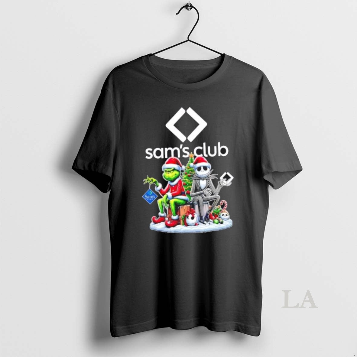 Original Sams Club X Grinch And Jack Skellington - Adult & Kids T-Shirts, Sweatshirts & Hoodies apparel design preview 1