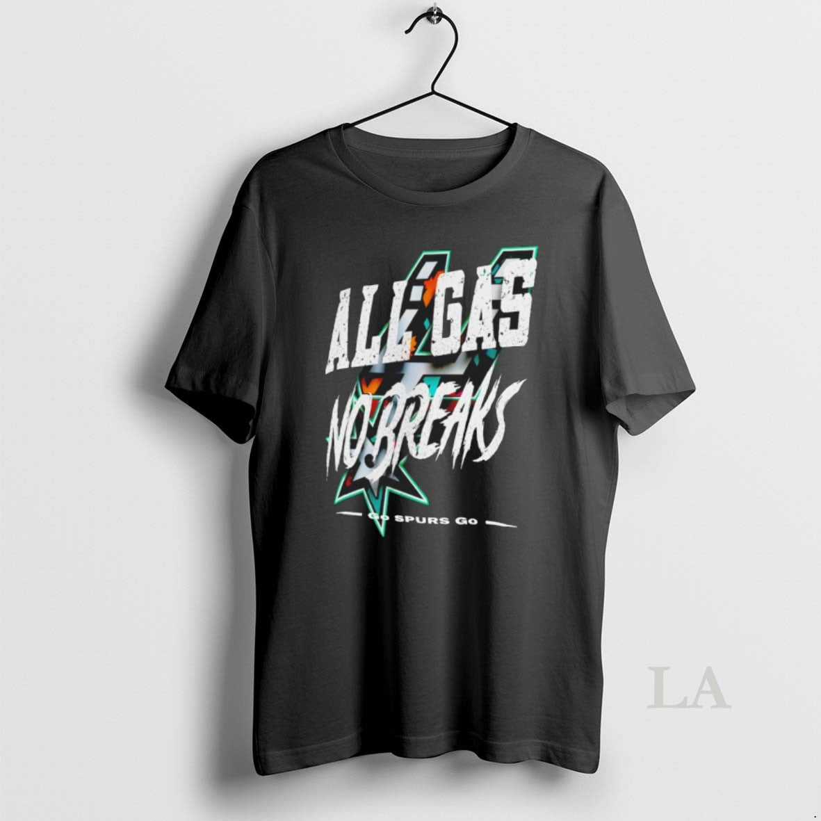 Original San Antonio Spurs All Gas No Brakes Go - Adult & Kids T-Shirts, Sweatshirts & Hoodies apparel design preview 1