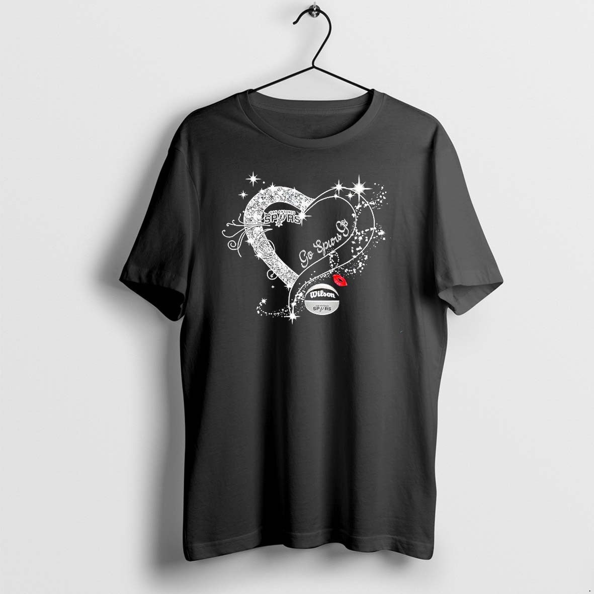 Original San Antonio Spurs Go Heart Diamond Logo Jpg - Adult & Kids T-Shirts, Sweatshirts & Hoodies apparel design preview 1