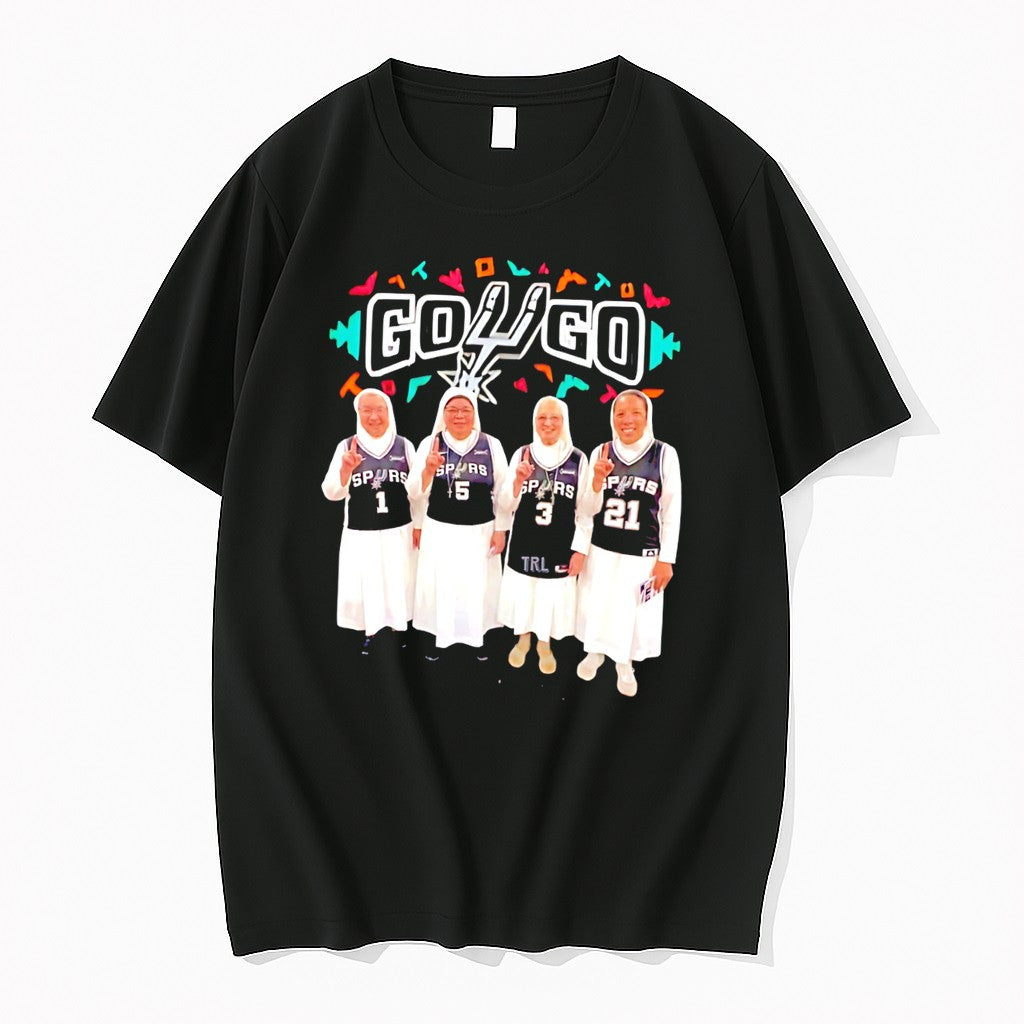 Original San Antonio Spurs Monk Go Graphic Jpg - Adult & Kids T-Shirts, Sweatshirts & Hoodies apparel design preview 1
