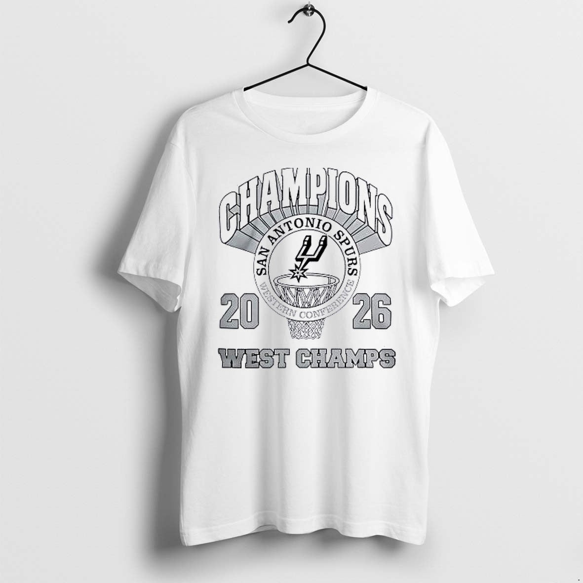 Original San Antonio Spurs West Champs 2026 Jpg - Adult & Kids T-Shirts, Sweatshirts & Hoodies apparel design preview 1