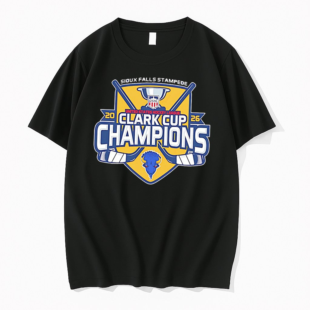 Original Sioux Falls Stampede 2026 Clark Cup - Adult & Kids T-Shirts, Sweatshirts & Hoodies apparel design preview 1