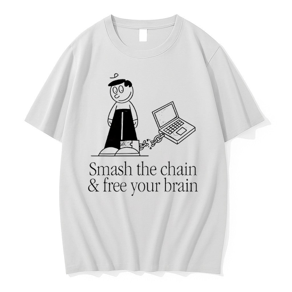 Original Smash The Chain And Free Your Brain Jpg - Adult & Kids T-Shirts, Sweatshirts & Hoodies apparel design preview 1