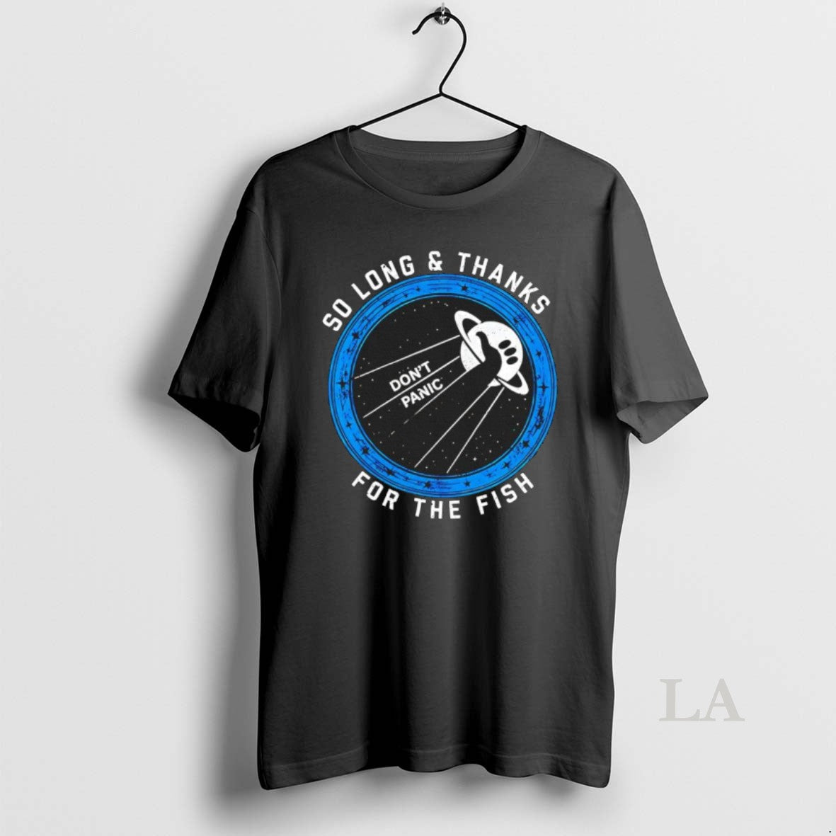 Original So Long And Thanks For The Fish Dont Panic - Adult & Kids T-Shirts, Sweatshirts & Hoodies apparel design preview 1