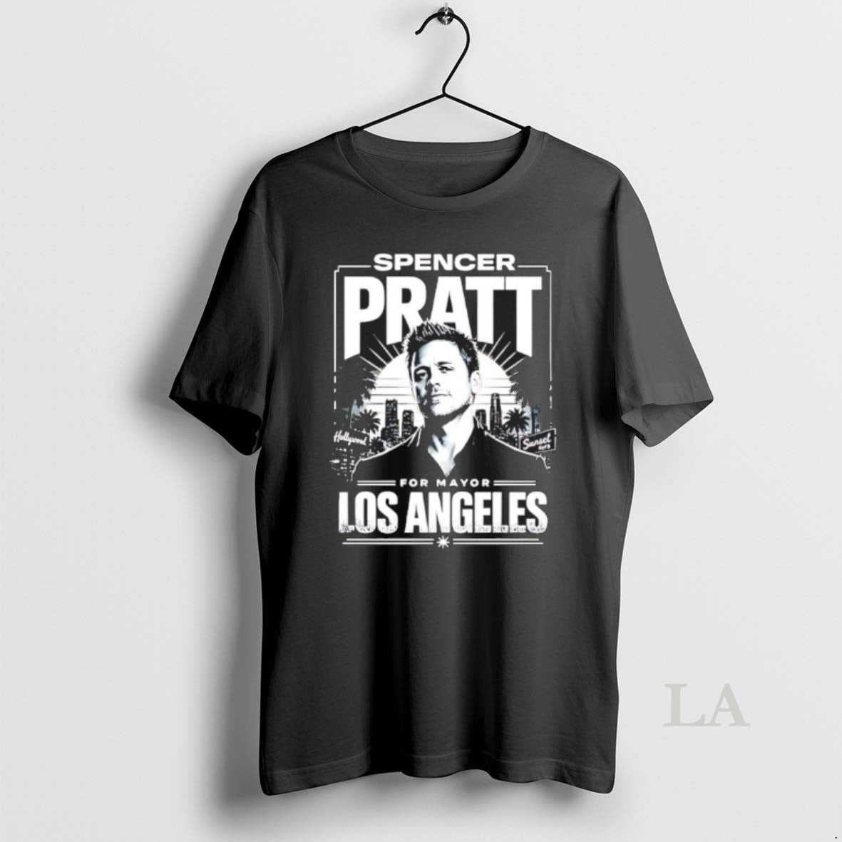 Original Spencer Pratt For Mayor Los Angeles Elector - Adult & Kids T-Shirts, Sweatshirts & Hoodies apparel design preview 1