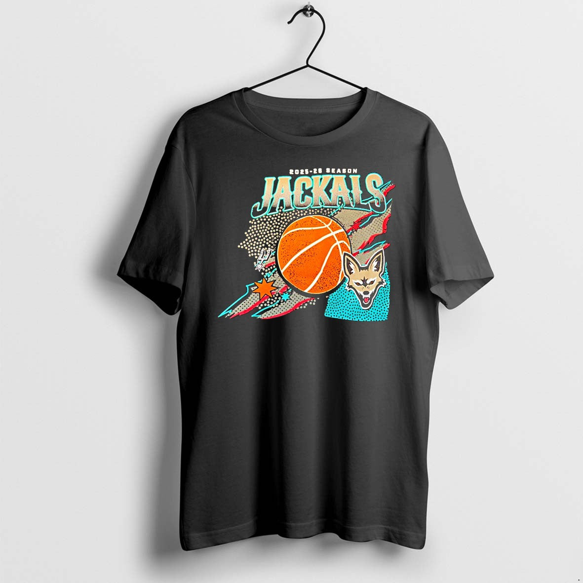 Original Spurs Jackals 2025 26 Season Basketball Nba - Adult & Kids T-Shirts, Sweatshirts & Hoodies apparel design preview 1