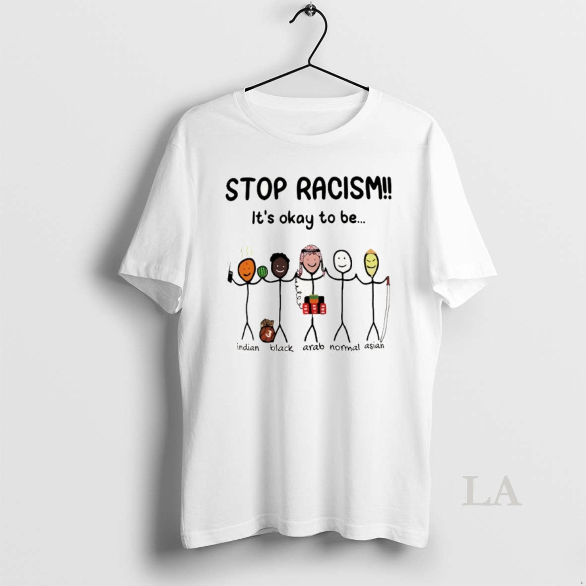Original Stop Racism Its Okay To Be Different Indian - Adult & Kids T-Shirts, Sweatshirts & Hoodies apparel design preview 1