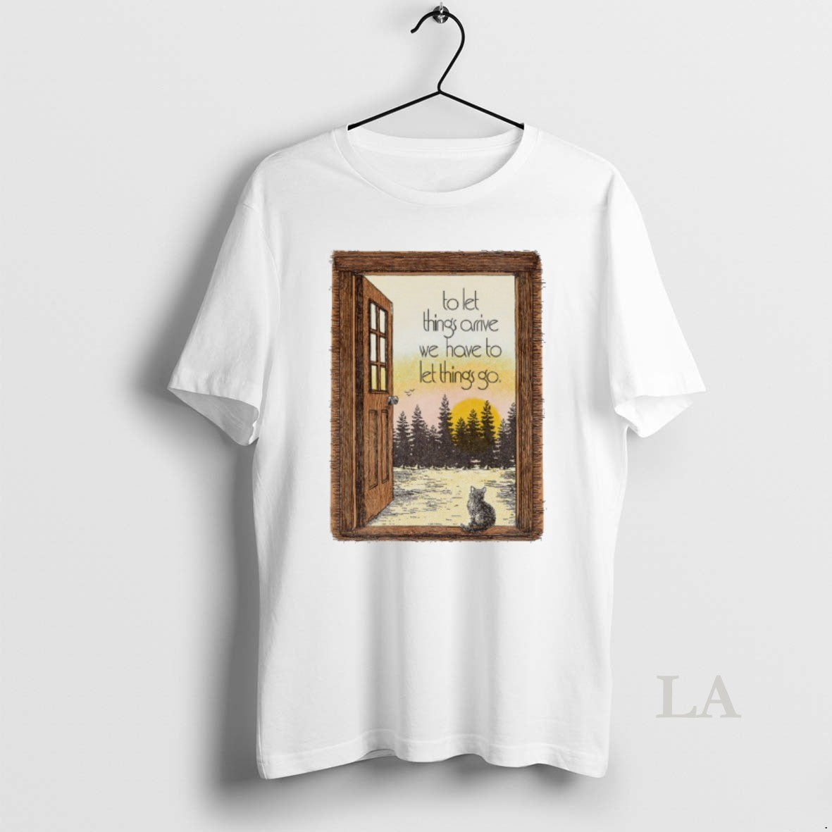 Original Sunset Landscape To Let Things Arrive We - Adult & Kids T-Shirts, Sweatshirts & Hoodies apparel design preview 1