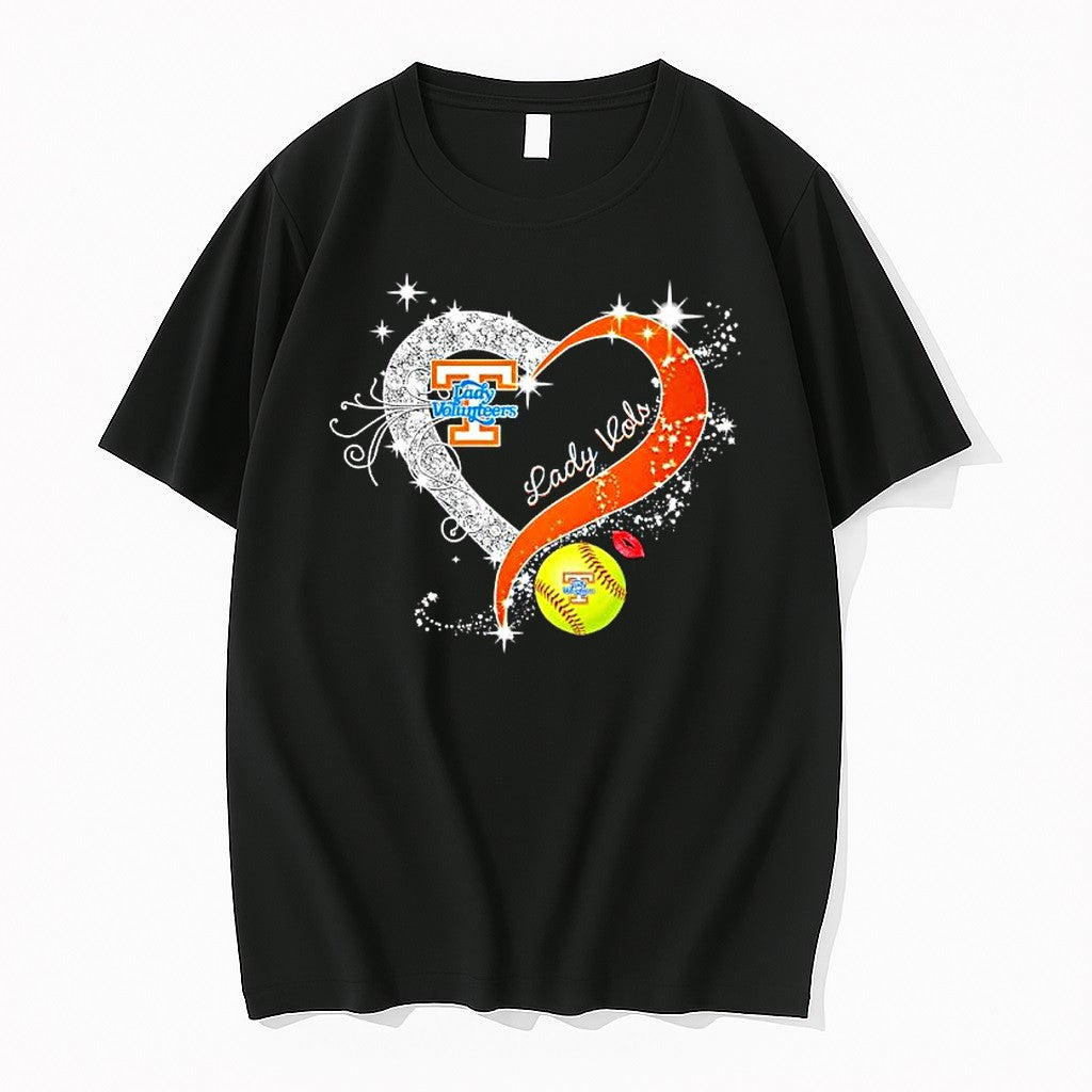 Original Tennessee Lady Vols Smart Love Heart Diamond - Adult & Kids T-Shirts, Sweatshirts & Hoodies apparel design preview 1
