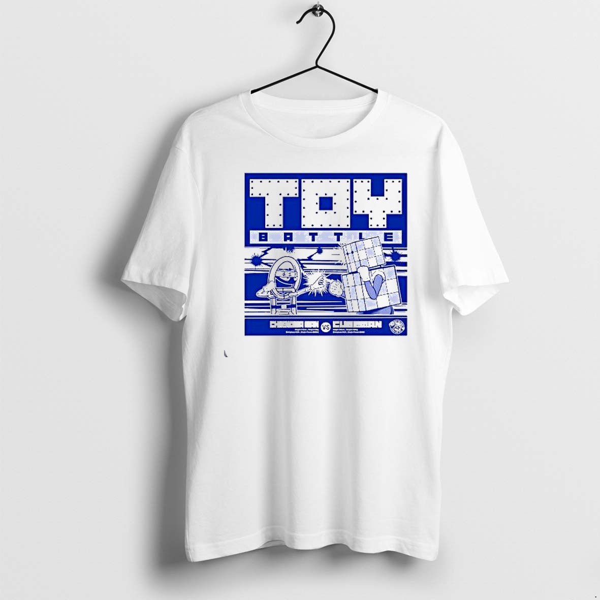 Original Toy Battle Chienowa Man Vs Cubeman Height - Adult & Kids T-Shirts, Sweatshirts & Hoodies apparel design preview 1