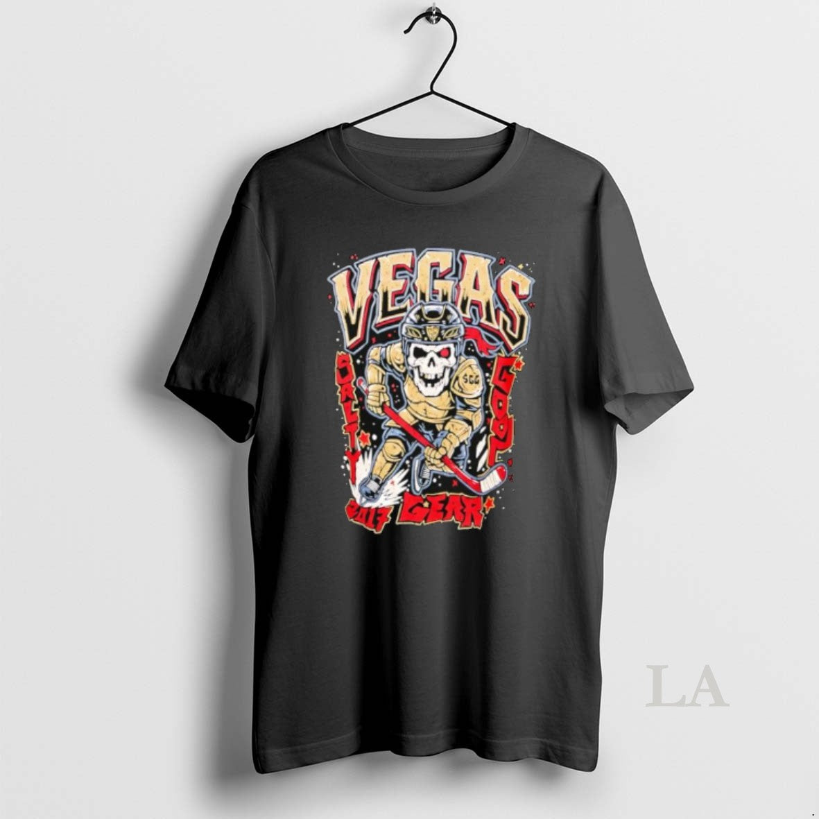 Original Vegas Salty Goon Gear 2017 Skeleton Hockey - Adult & Kids T-Shirts, Sweatshirts & Hoodies apparel design preview 1